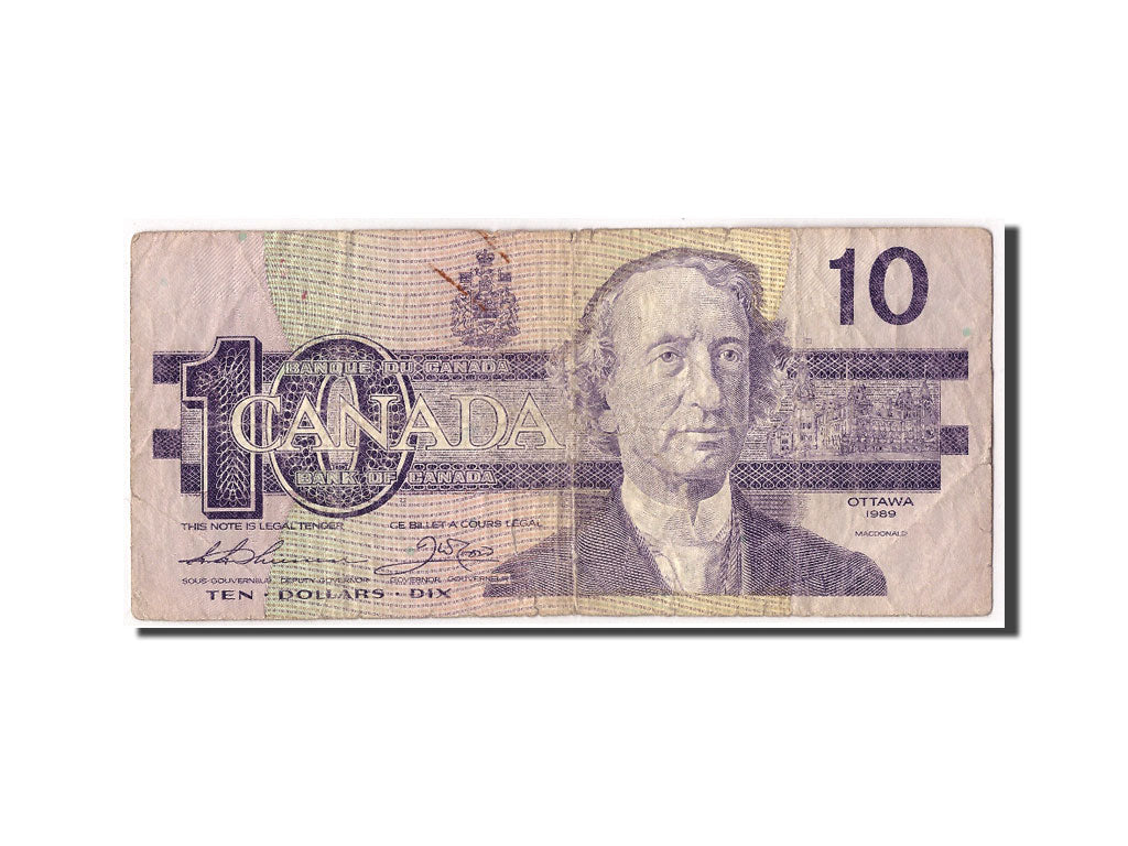 Canada, 10 Dollars, 1989, KM:96a, VG(8-10)