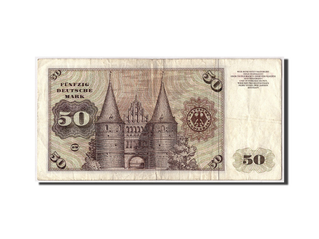 GERMANY - FEDERAL REPUBLIC, 50 Deutsche Mark, KM:33b, 1977-06-01, F(12-15)