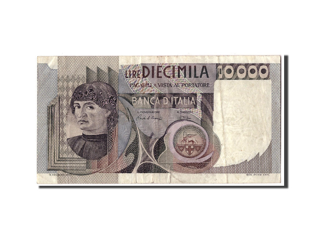 Italy, 10,000 Lire, 1980, KM:106b, 1980-09-06, VF(20-25)