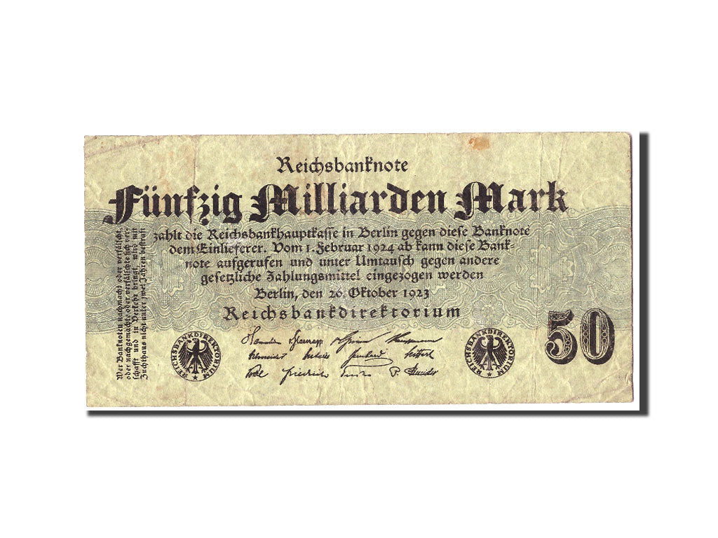 Allemagne, 50 Milliarden Mark, 1923, KM:125b, 1923-10-26, B+