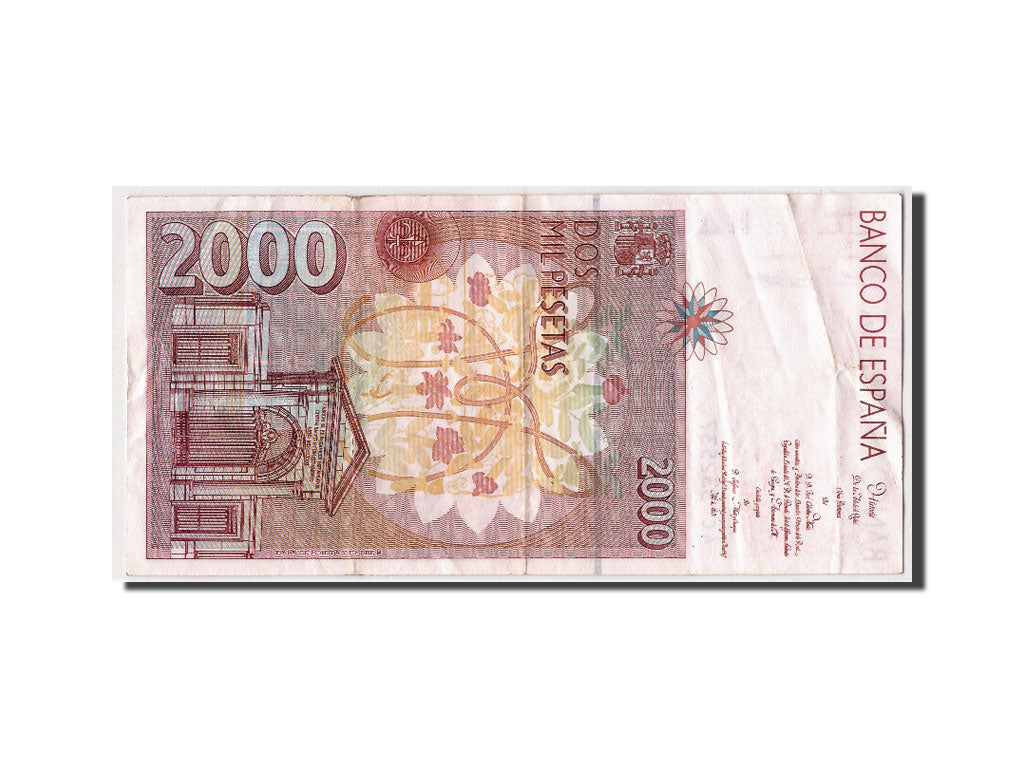 Geldschein, Spanien, 2000 Pesetas, 1992, 1992-04-24, KM:164, S+