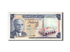 Billete, 1/2 Dinar, 1965, Túnez, KM:62a, 1965-06-01, EBC