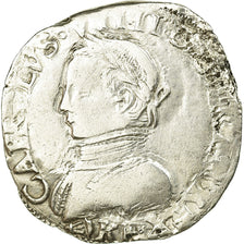 Moneda, Francia, Teston, 1562, Bordeaux, BC+, Plata, Sombart:4602