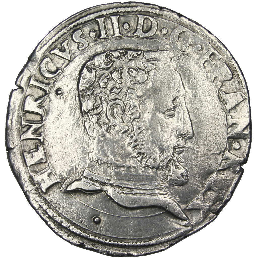 FRANCE, Teston, 1555, Toulouse, AU(50-53), Silver, Sombart #4572, 9.37