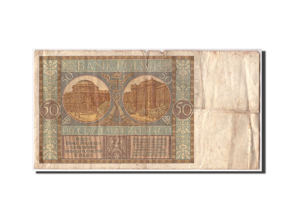 Billet, Pologne, 50 Zlotych, 1929, 1929-09-01, KM:71, B