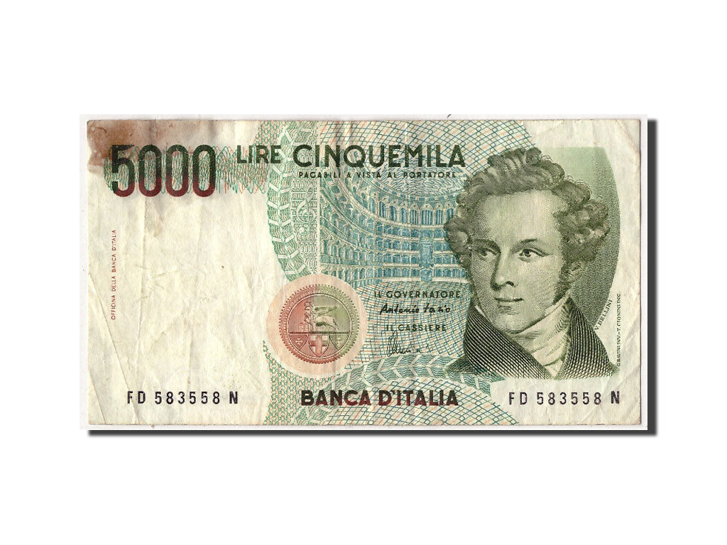 Italy, 5000 Lire, 1985, KM:111c, 1985-01-04, F(12-15)