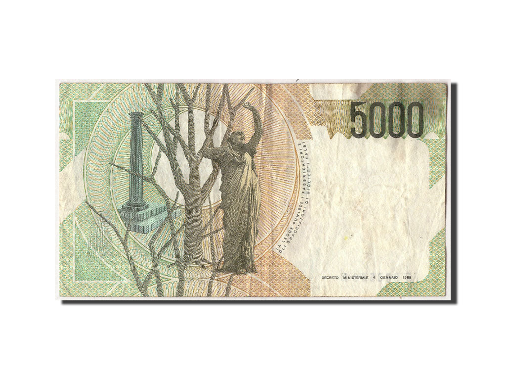 Italy, 5000 Lire, 1985, KM:111c, 1985-01-04, F(12-15)
