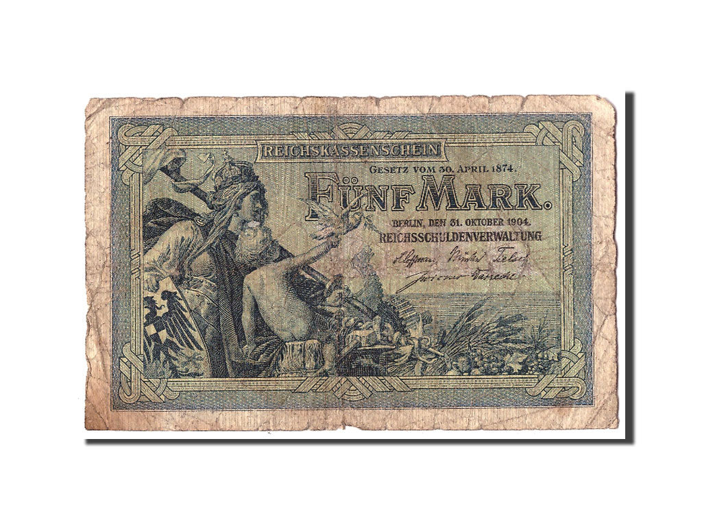 Geldschein, Deutschland, 5 Mark, 1904, 1904-10-31, KM:8a, GE