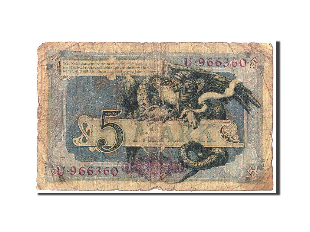 Geldschein, Deutschland, 5 Mark, 1904, 1904-10-31, KM:8a, GE