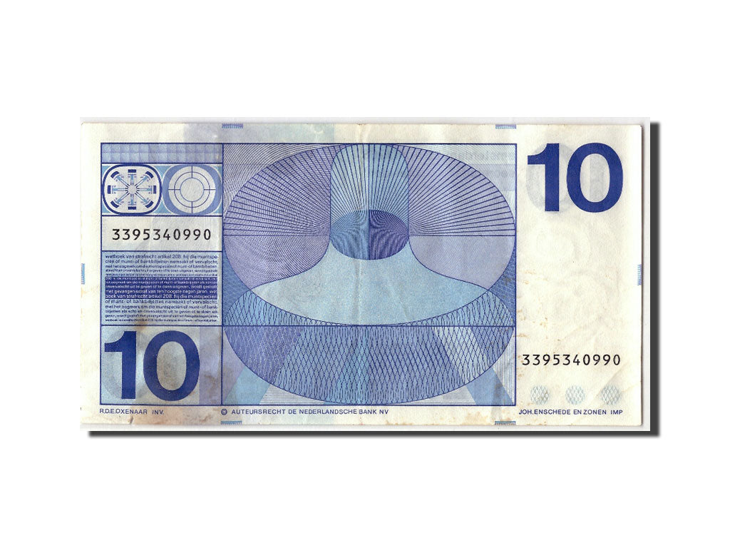 Netherlands, 10 Gulden, 1968, KM:91b, 1968-04-25, VF(20-25)
