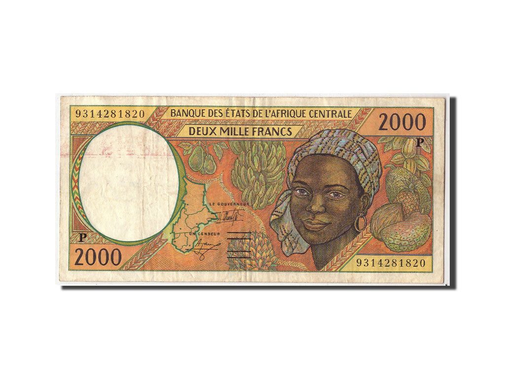 Stati dell’Africa centrale, Tchad, 2000 Francs, (19)93, KM:603Pa, MB