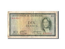 Lussemburgo, 10 Francs, Undated (1954), KM:48a, B
