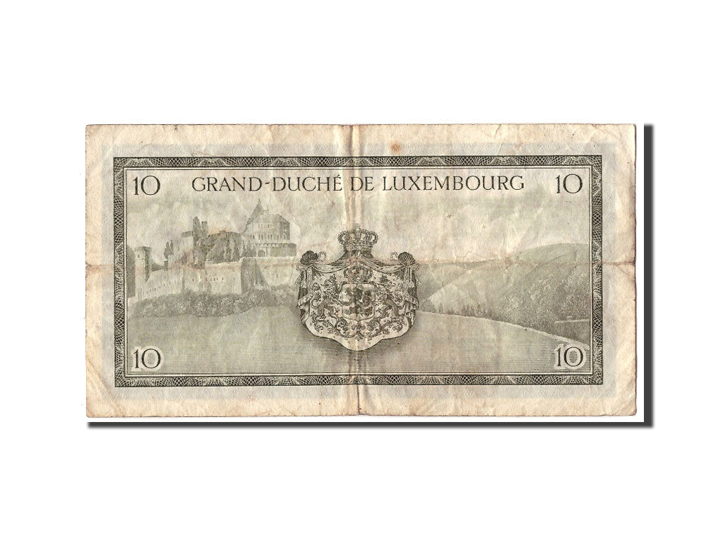Lussemburgo, 10 Francs, Undated (1954), KM:48a, B