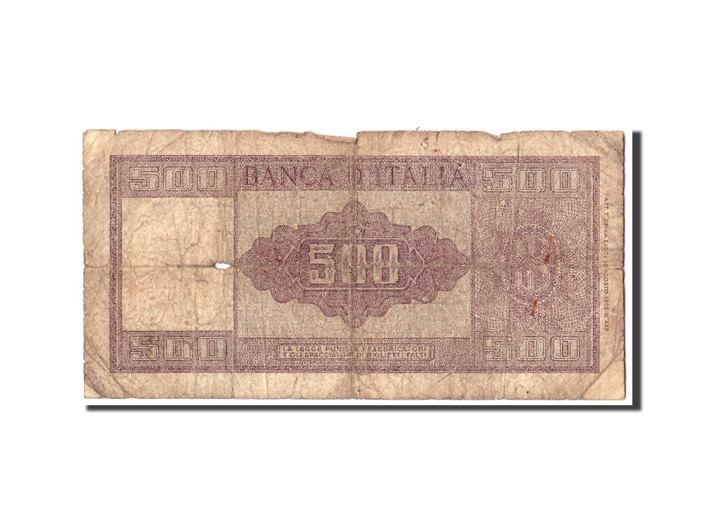 Italy, 500 Lire, 1961, KM:80b, 1961-03-23, AG(1-3)