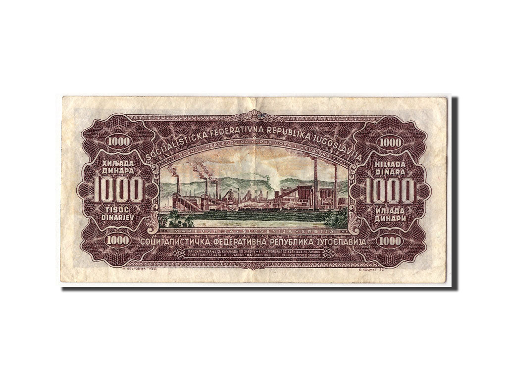 Banknote, Yugoslavia, 1000 Dinara, 1963, 1963-05-01, KM:75a, VF(20-25)