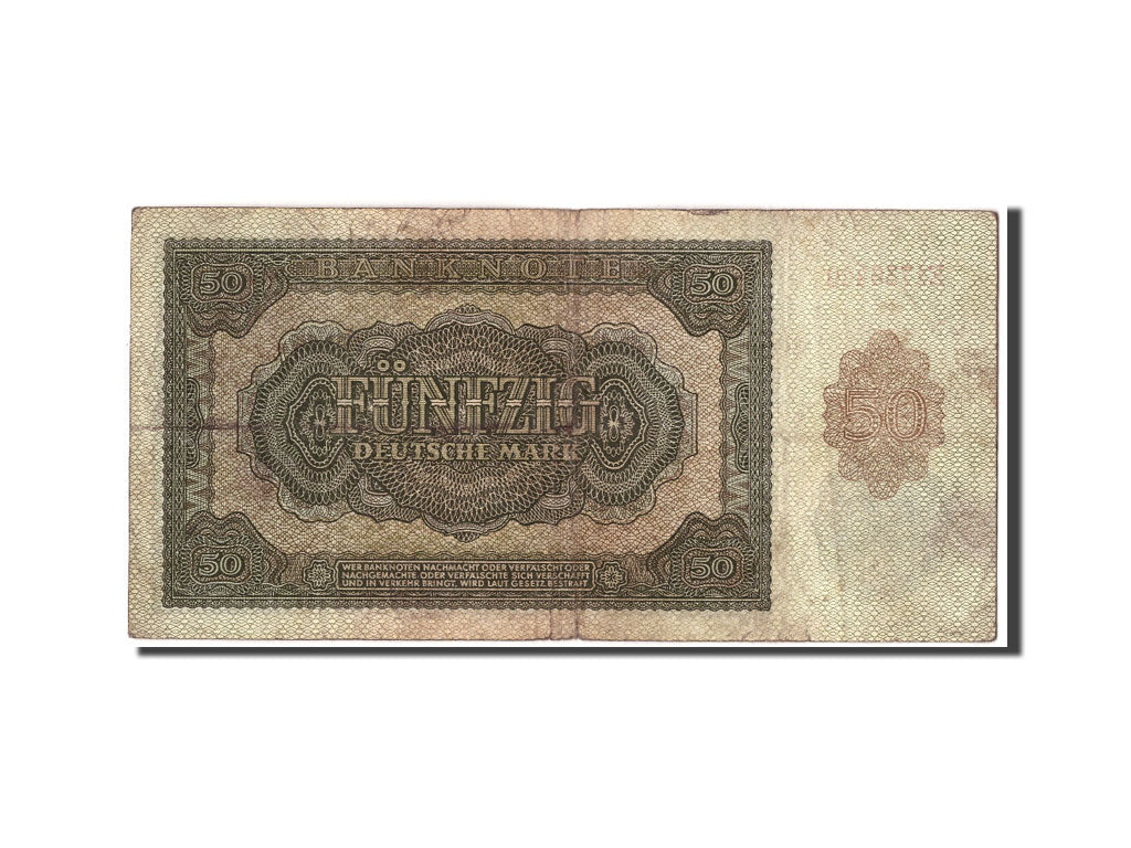 Banconote, Germania - Repubblica Democratica, 50 Deutsche Mark, 1948, KM:14A, B+