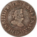 FRANCE, Double Tournois, 1607, Lyons, VF(30-35), Copper, 2.58