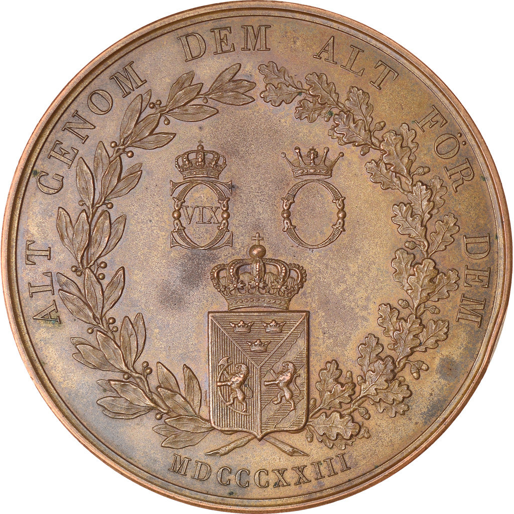 Suède, Médaille, Suède et Norvège, Désirée Clary-Bernadotte, Reine, 1823