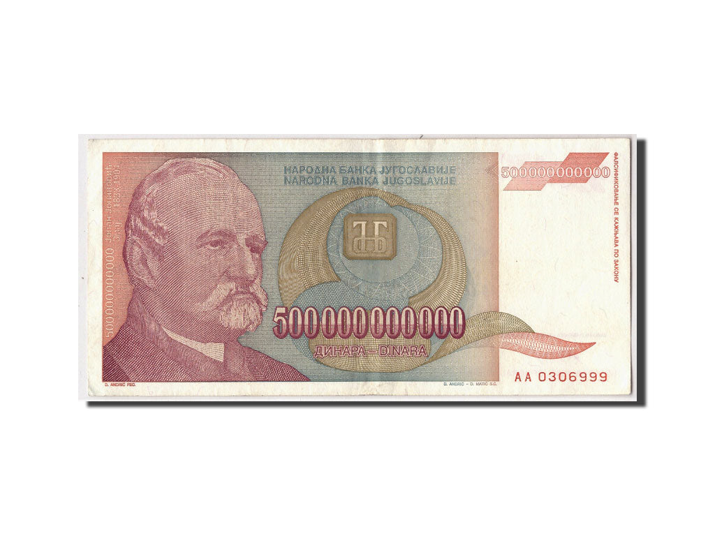 Yugoslavia, 500,000,000,000 Dinara, 1993, KM:137a, VF(30-35)