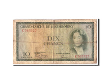 Banknote, Luxembourg, 10 Francs, Undated (1954), KM:48a, VG(8-10)