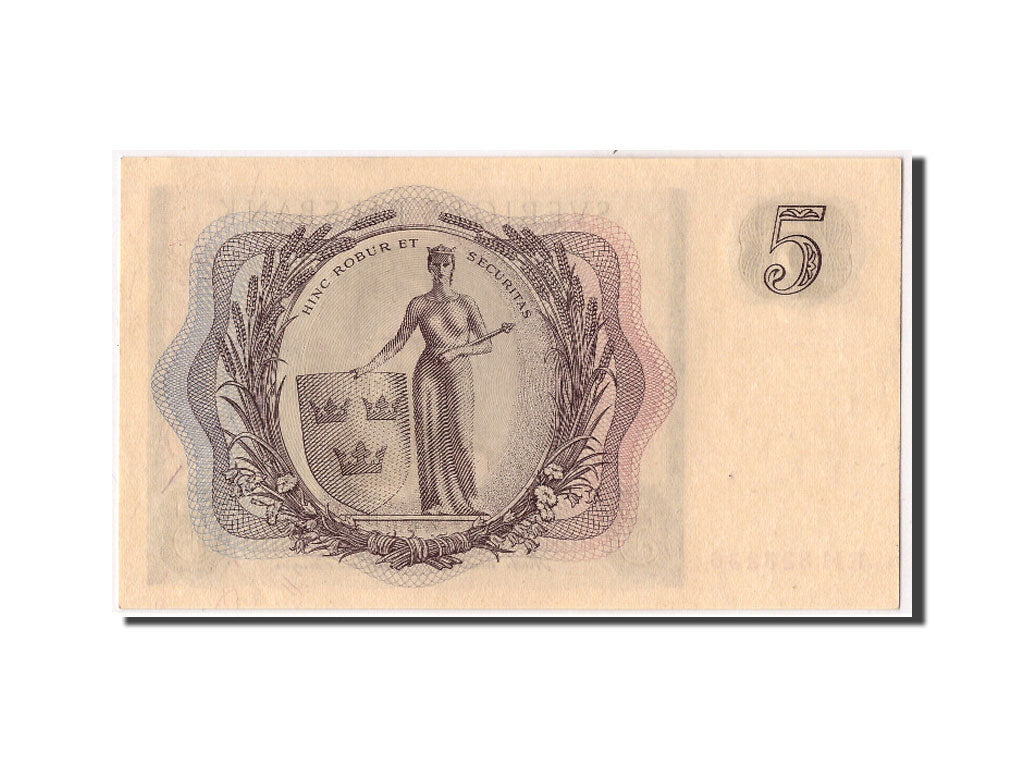 Geldschein, Schweden, 5 Kronor, 1955, KM:42b, UNZ-