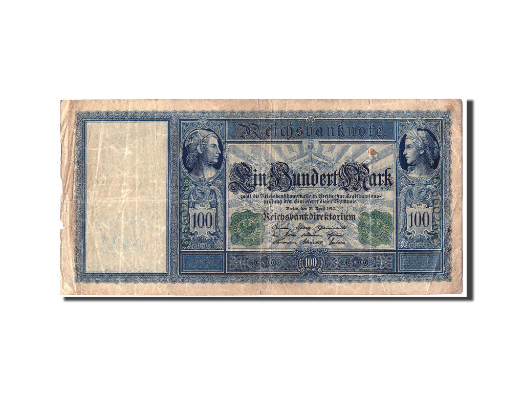 Germania, 100 Mark, 1910, KM:43, 1910-04-21, B