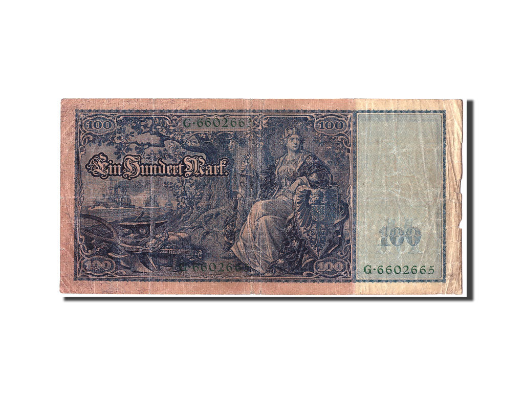 Germania, 100 Mark, 1910, KM:43, 1910-04-21, B