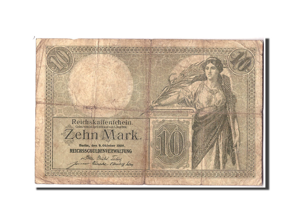 Banconote, Germania, 10 Mark, 1906, KM:9b, 1906-10-06, B