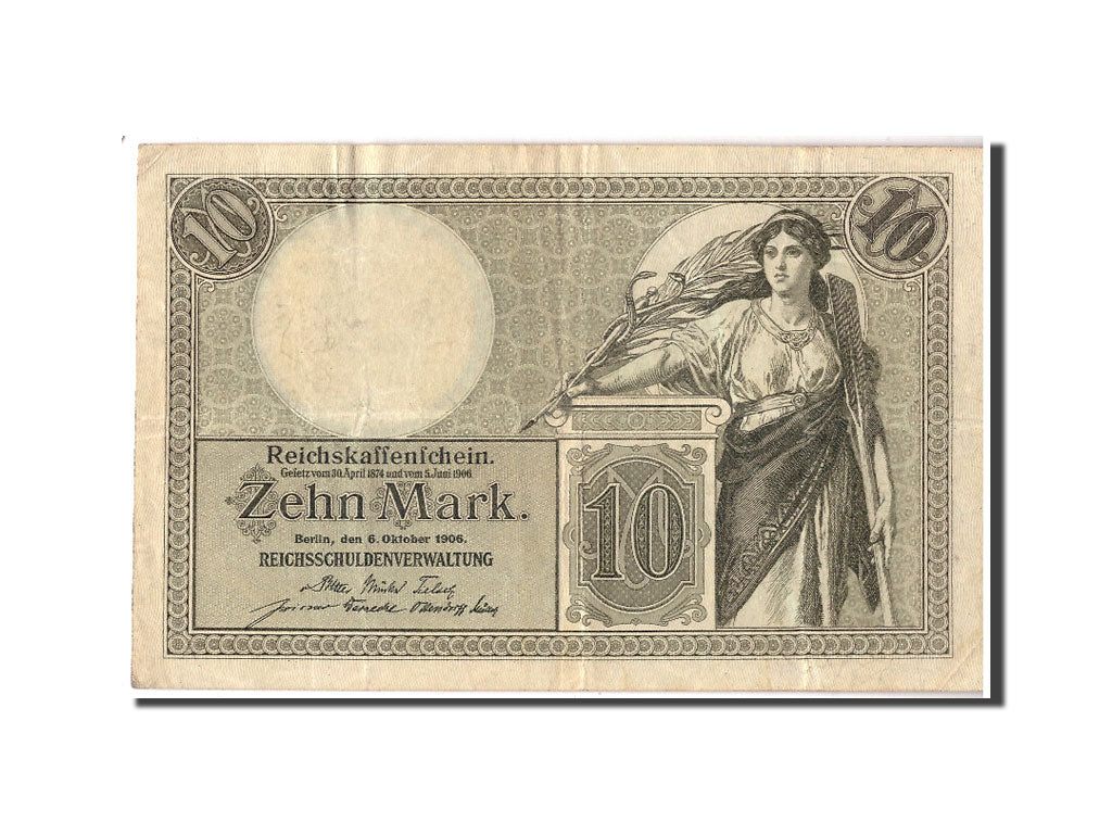 Banconote, Germania, 10 Mark, 1906, KM:9b, 1906-10-06, MB
