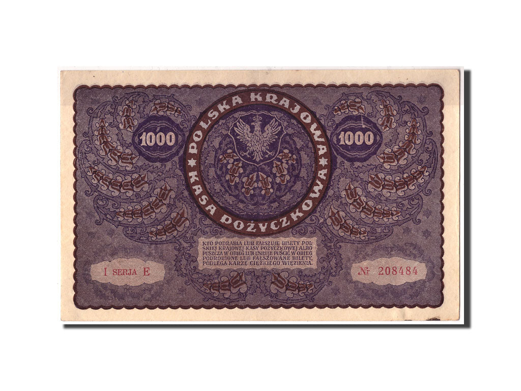Banknote, Poland, 1000 Marek, 1919, 1919-08-23, KM:29, AU(55-58)