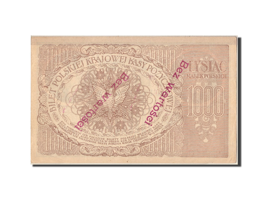 Poland, 1000 Marek, 1919, 1919-05-17, KM:22d, AU(55-58)