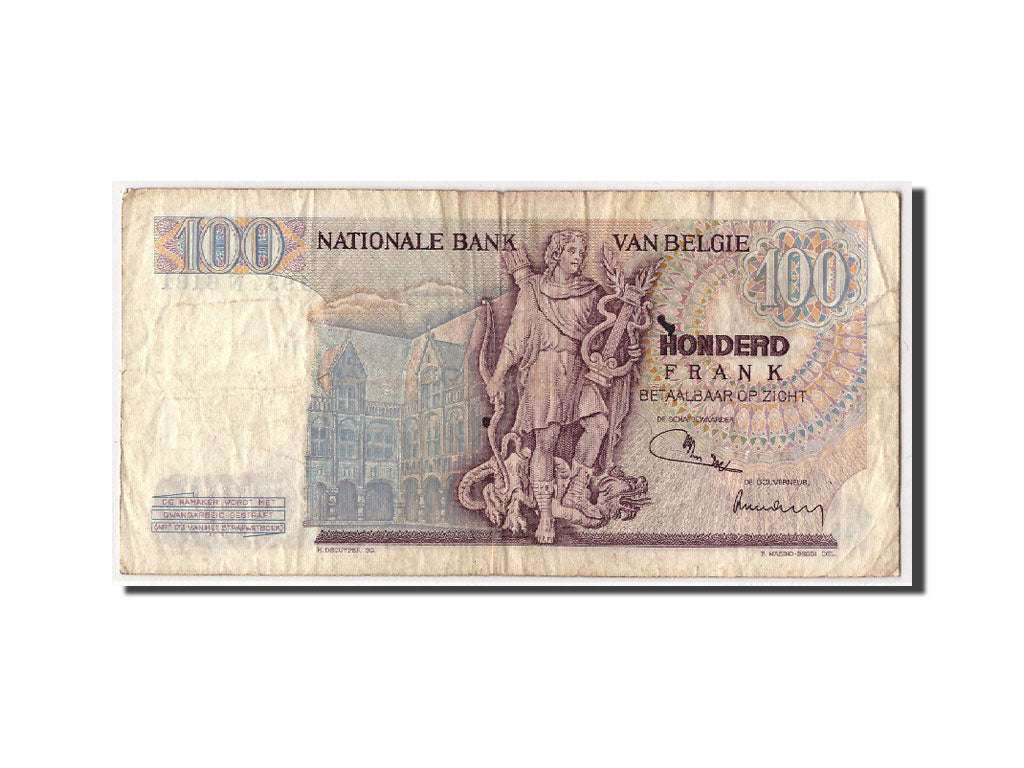 Banknote, Belgium, 100 Francs, 1972, 1972-07-07, KM:134b, VG(8-10)