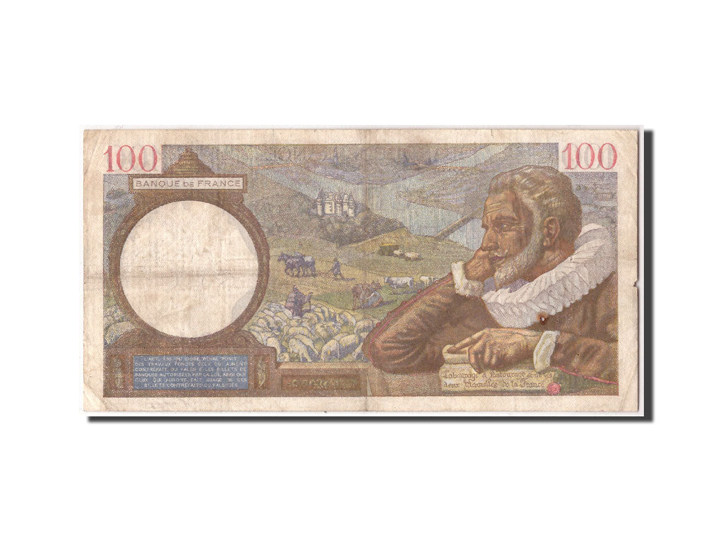 Biljet, Frankrijk, 100 Francs, 100 F 1939-1942 ''Sully'', 1941, 1941-07-10, B+