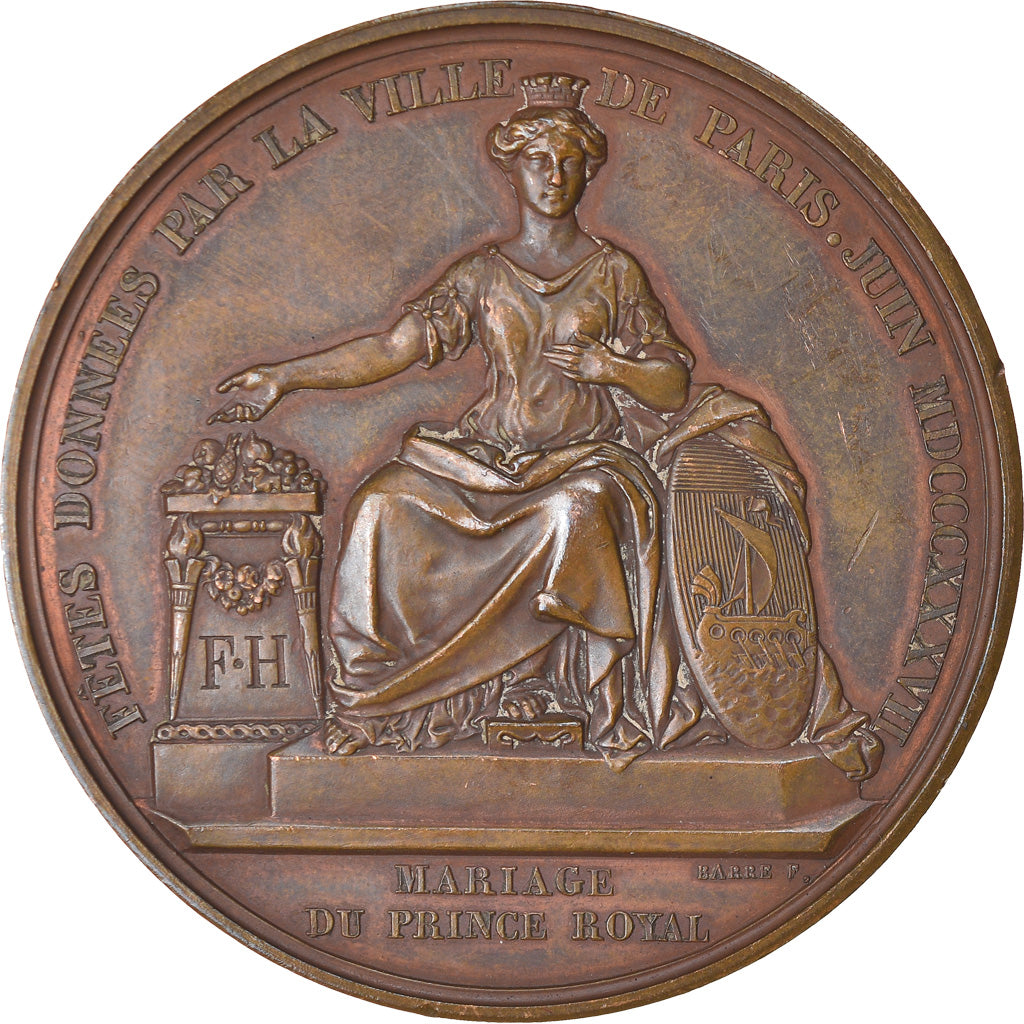 France, Medal, Louis-Philippe Ier, Mariage duc d'Orléans avec Hélène de