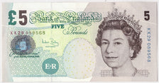 Großbritannien, 5 Pounds, Undated (2004), KM:391c, VZ+