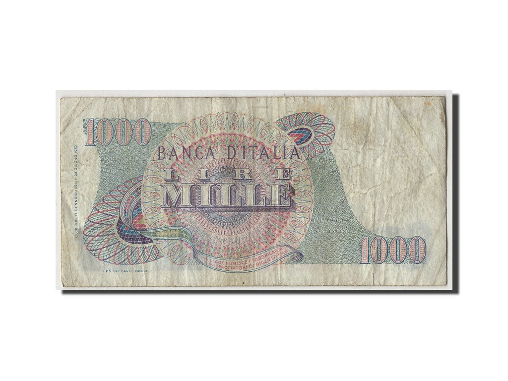 Italy, 1000 Lire, 1964, KM:96e, 1964-01-14, VG(8-10)