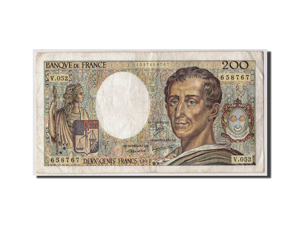 Billet, France, 200 Francs, 1987, TB, Fayette:70.7, KM:155b