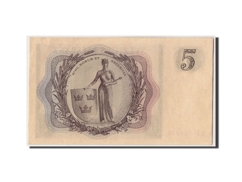 Geldschein, Schweden, 5 Kronor, 1955, KM:42b, UNZ-