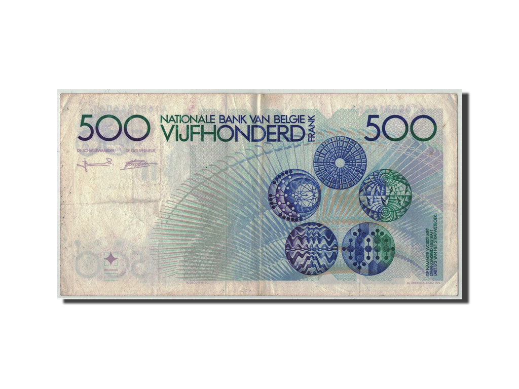 Banknote, Belgium, 500 Francs, Undated (1982-98), KM:143a, VF(20-25)