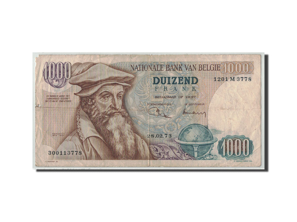Banknote, Belgium, 1000 Francs, 1973, 1973-02-28, KM:136b, F(12-15)