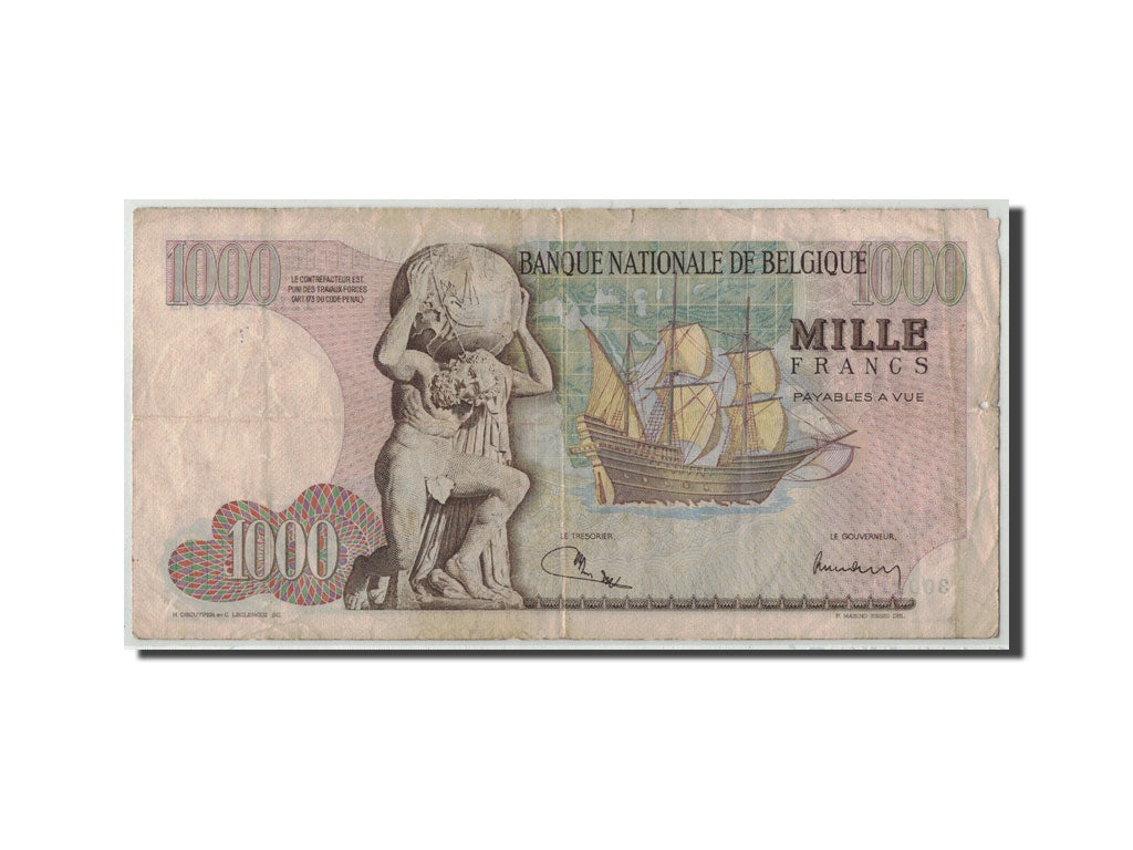 Banknote, Belgium, 1000 Francs, 1973, 1973-02-28, KM:136b, F(12-15)