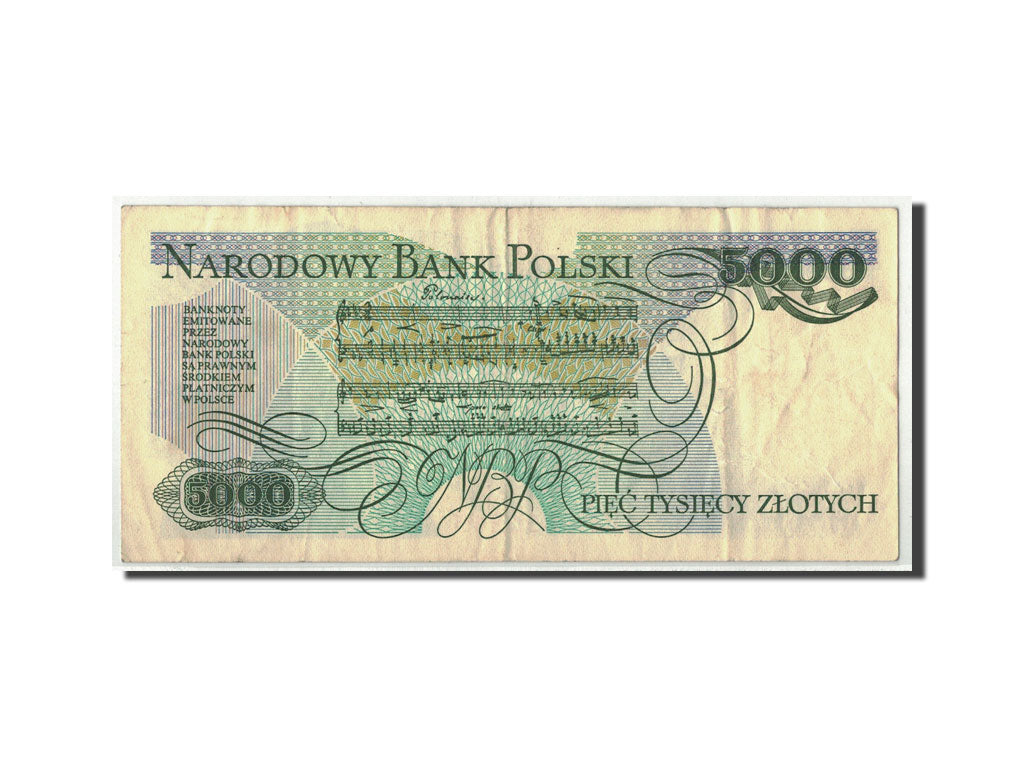 Banknote, Poland, 5000 Zlotych, 1988, 1988-12-01, KM:150c, VF(30-35)