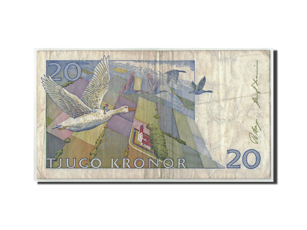Svezia, 20 Kronor, 1991, KM:61a, B+