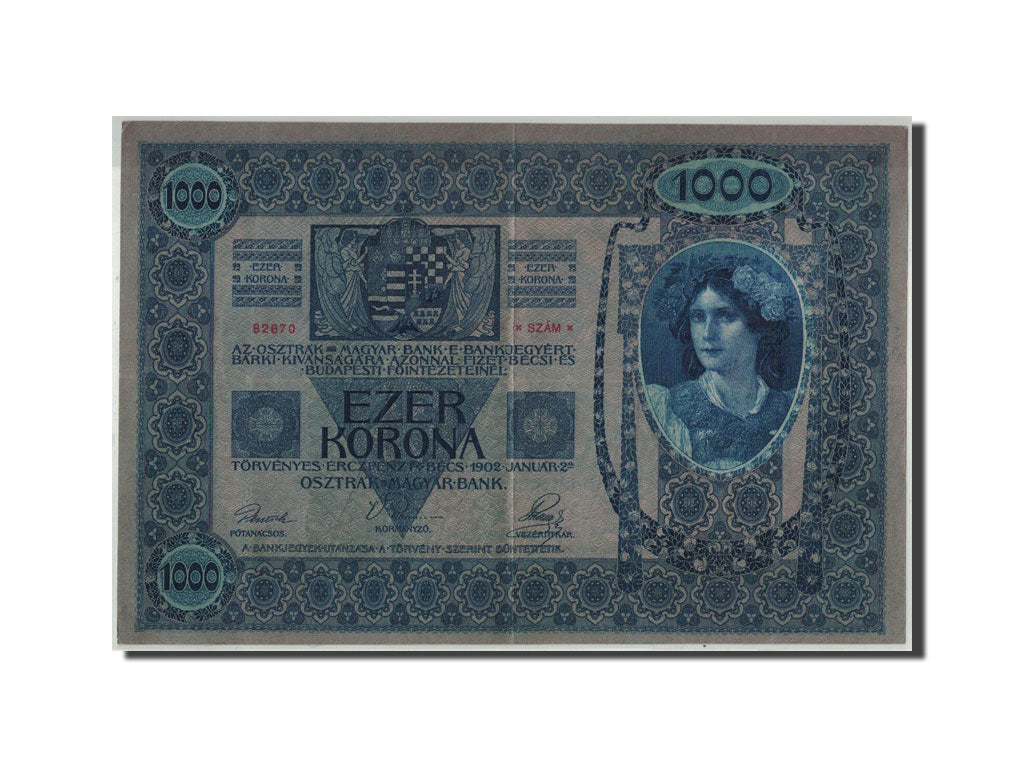 Banknote, Austria, 1000 Kronen, 1902, 1922-01-02, KM:8a, AU(55-58)