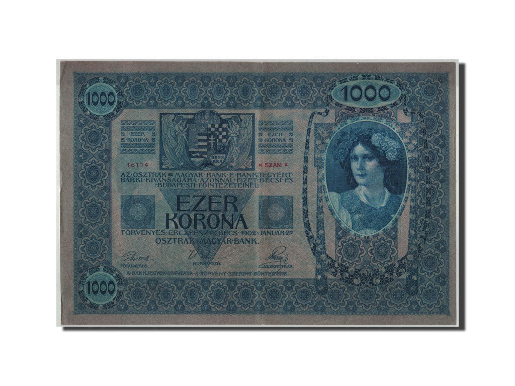 Austria, 1000 Kronen, 1902, 1922-01-02, KM:8a, BB+