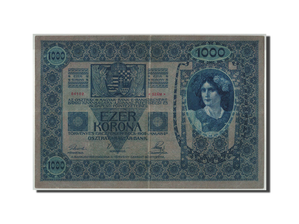 Österreich, 1000 Kronen, 1902, KM:8a, 1922-01-02, SS