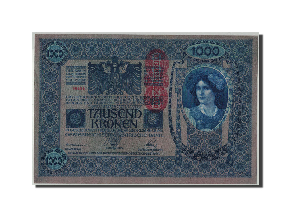 Banknote, Austria, 1000 Kronen, Undated (1919), 1922-01-02, KM:59, AU(55-58)