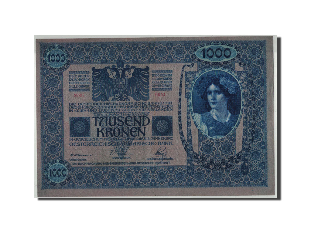 Banknote, Austria, 1000 Kronen, Undated (1919), 1922-01-02, KM:59, AU(55-58)