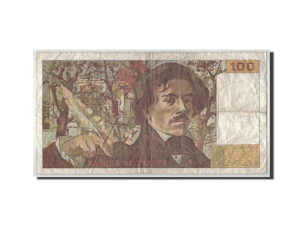 Geldschein, Frankreich, 100 Francs, 100 F 1978-1995 ''Delacroix'', 1984, S