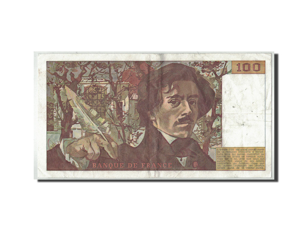 Banknote, France, 100 Francs, 100 F 1978-1995 ''Delacroix'', 1980, EF(40-45)